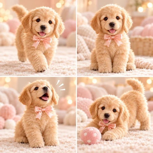 🎄 49% OFF – Golden Buddy™ Realistic  Golden Retriever Puppy