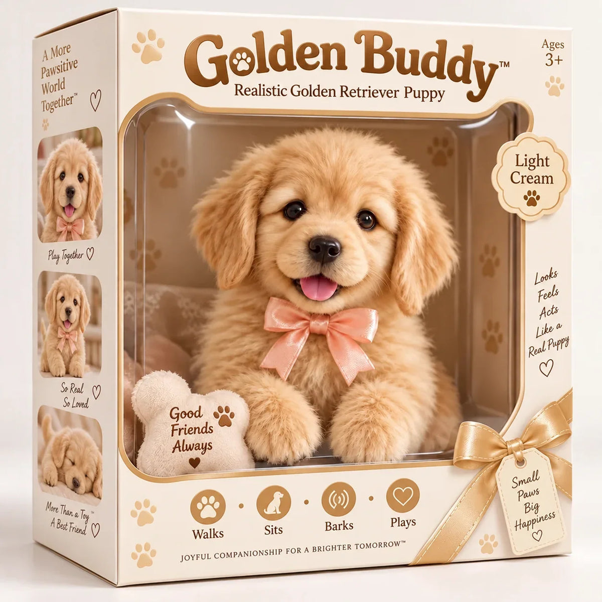 🎄 49% OFF – Golden Buddy™ Realistic  Golden Retriever Puppy
