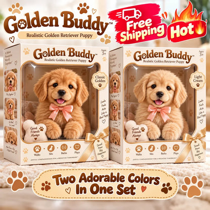 🎄 49% OFF – Golden Buddy™ Realistic  Golden Retriever Puppy
